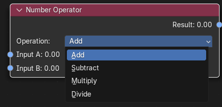 Number Operator Node