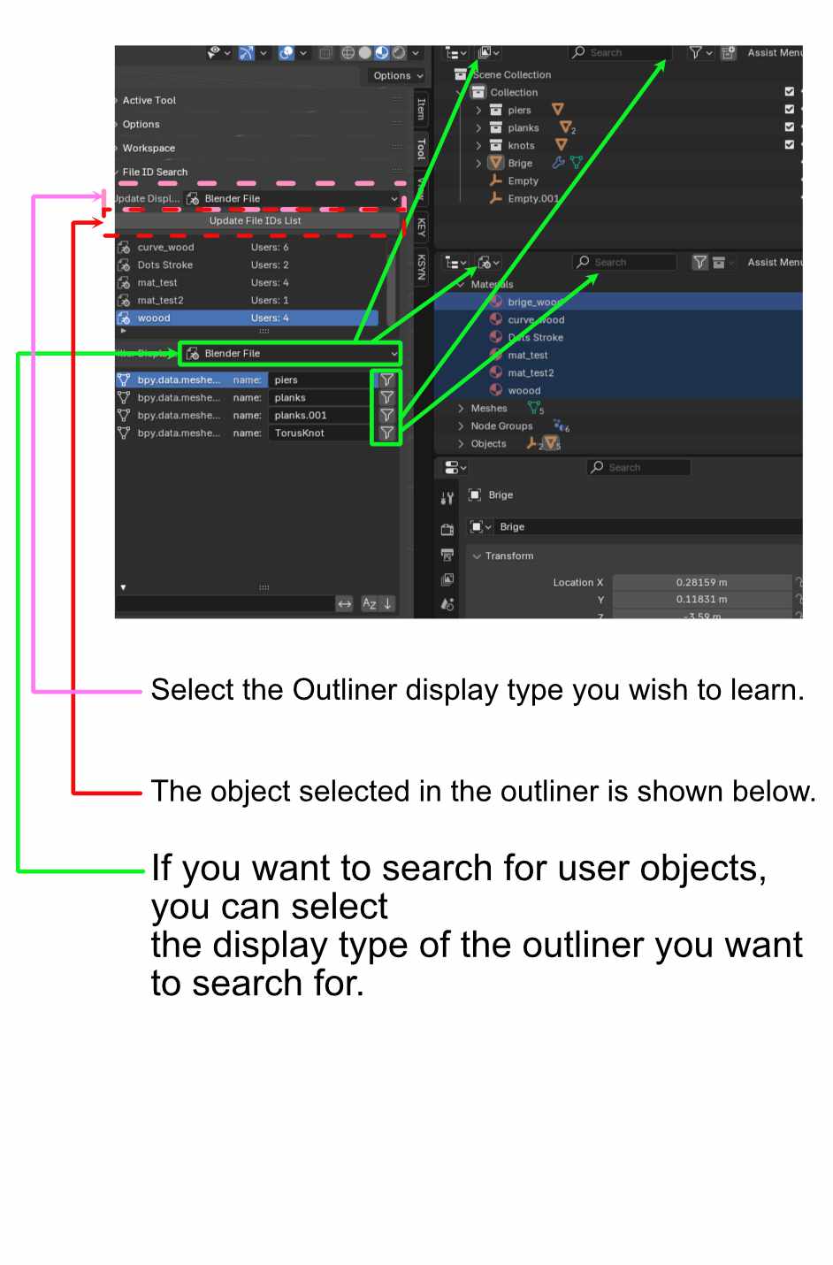 Outliner Display Type Selection