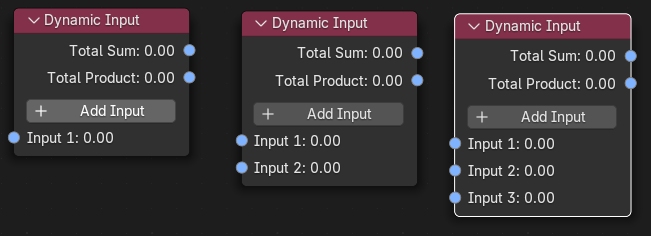 Dynamic Input Node