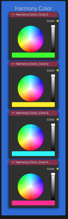 Created Shader RGB Nodes