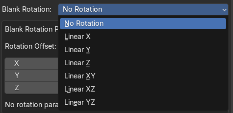 Blank Rotation Options