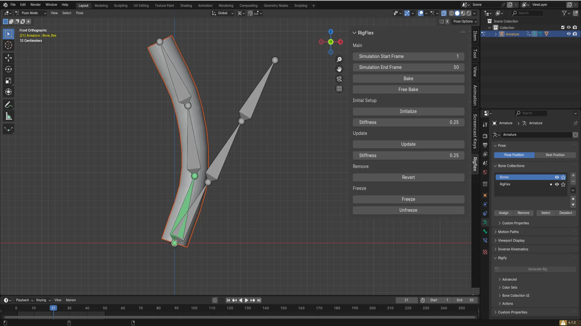 RigFlex Simple Soft Body Simulation for Armatures — Blender Extensions