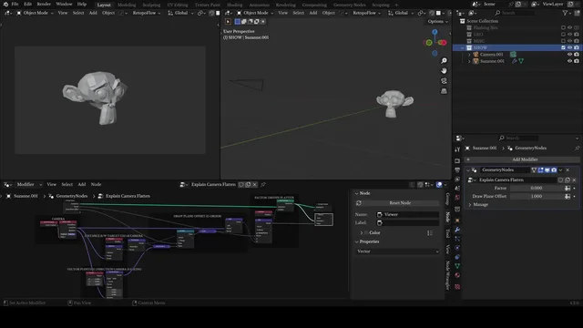 Flatten any target to the camera!