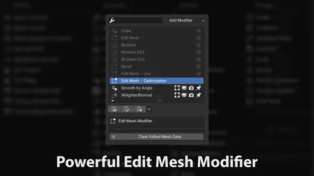 Edit Mesh Modifier for Blender (similar to edit poly in 3ds max)