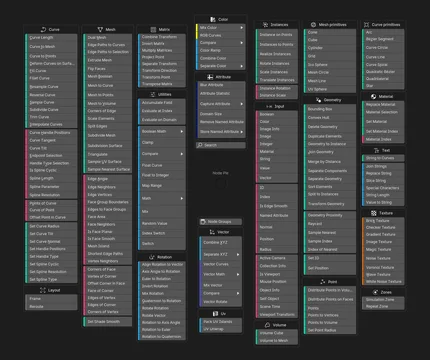 Geometry nodes pie menu