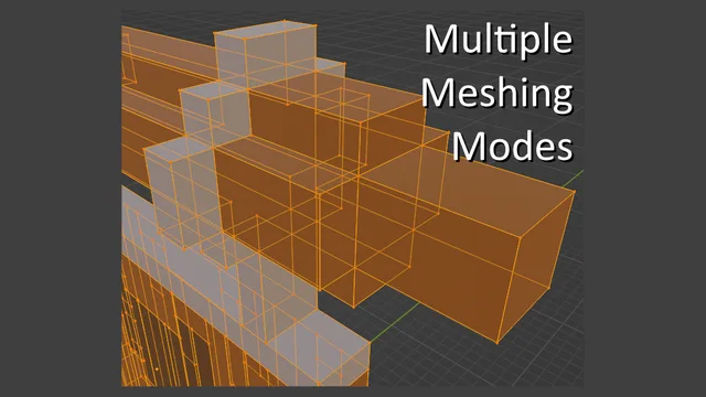 Multiple meshing modes: cubes, quads, greedy