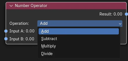 Number Operator Node
