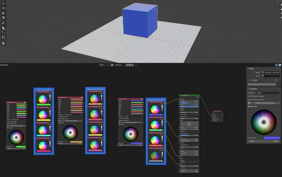 Harmony Colors in Shader Editor