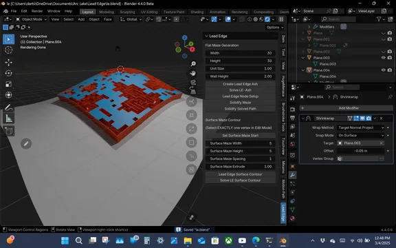 Deform Maze to a Surface Contour