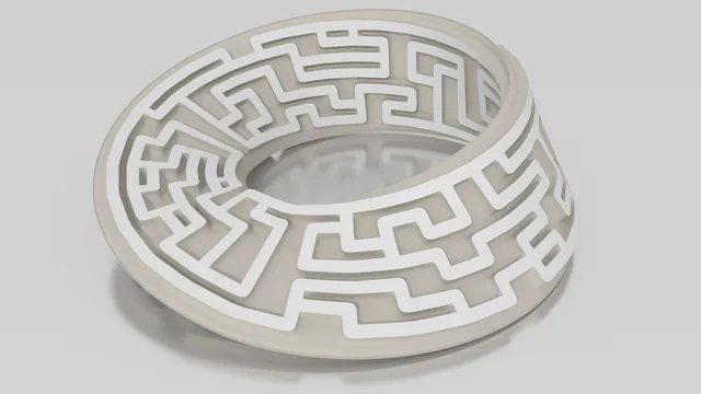 Maze on a moebius strip