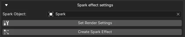 Spark Effect Settings
