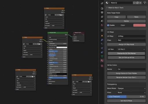 Assign UV Map nodes to all image textures, in all materials on all selected objects