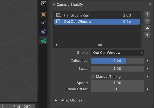 Camera Shakify's UI