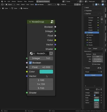 Update Preset: Update values with the node’s current values