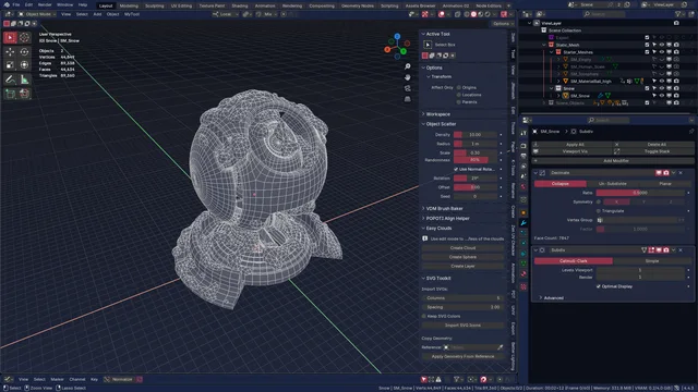 Object Mode, Face Orientation On