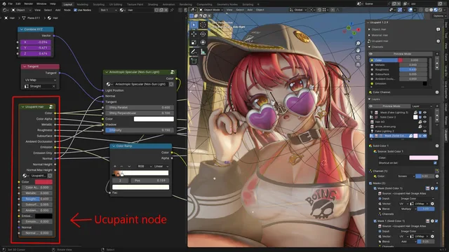 Ucupaint node is just a single node, so it can be easily integrated into any node setup. Artwork by ucupumar (https://www.artstation.com/ucupumar)