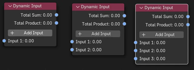 Dynamic Input Node