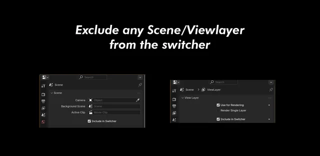 Exclude any Scene/Viewlayer from the switcher