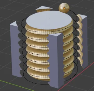 Spiral cut with a sphere cutter