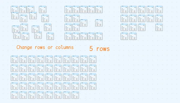 Change rows or columns