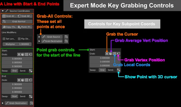 Expert controls for grabbing alignment keys