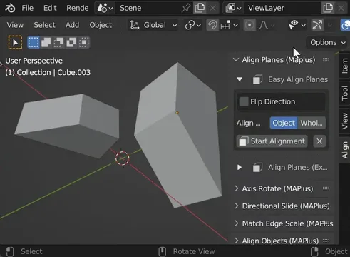 Easy Mode: Align Planes with Objects