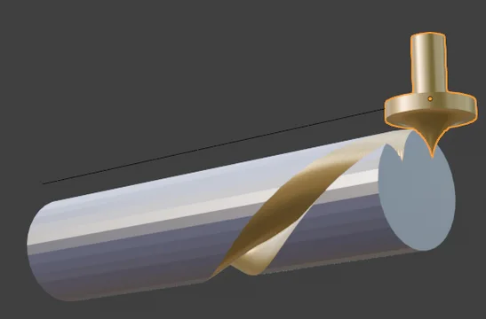 Spiral Cut of a Cylinder