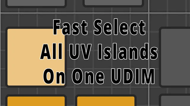Selects all UV islands on one UDIM