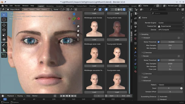 Procedural skin materials