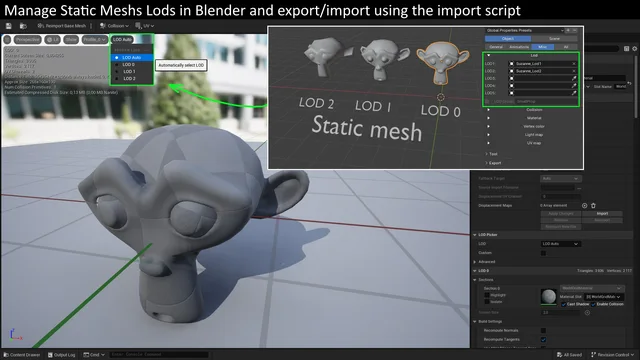 Lod management with Static Meshes