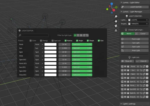 Light Editor and N-Panel