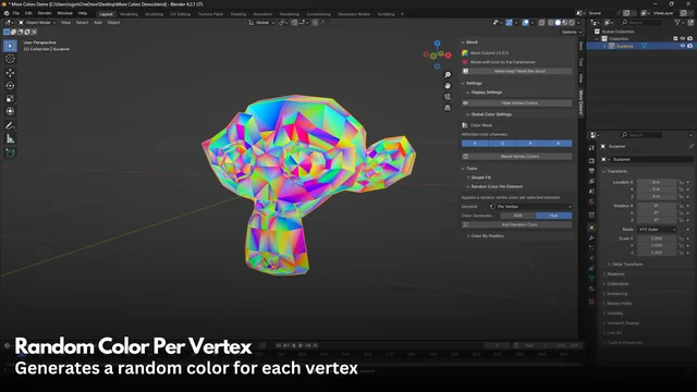 Random color per vertex