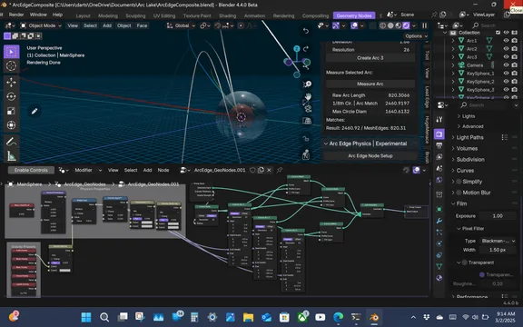 Arc Edge Physics Geometry Nodes