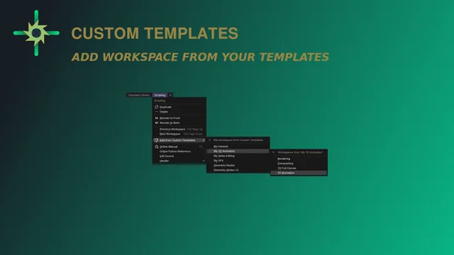 Add Workspace from your Custom Templates