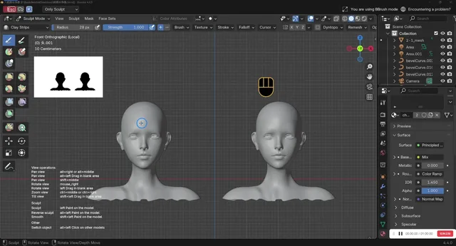 Step 5 - Easy switching of sculpting objects (using only a pen)