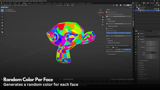 Random color per face