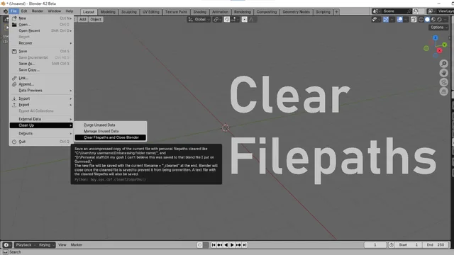 Clear Filepaths