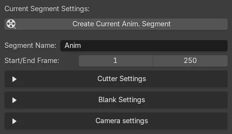 Current Animation Settings