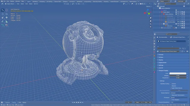 Object Mode, Face Orientation is on