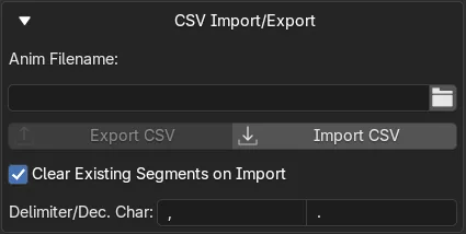 CSV Settings