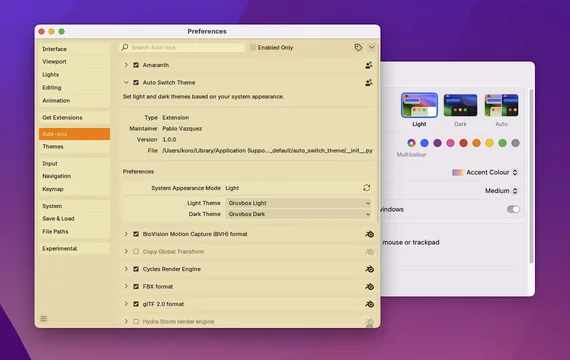 Light mode set to Gruvbox Light, on macOS