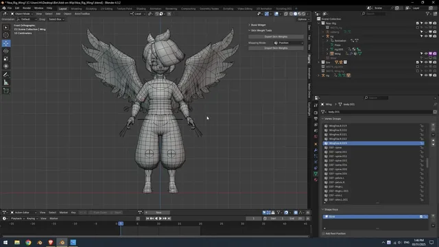 Skin weight Import Export Demo