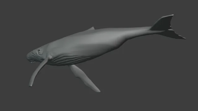 The whale from the cancelled open movie Gold, rigged with CloudRig. (The shards are unrelated)